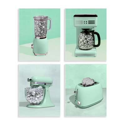 Plaque murale Disco Drink Blender sur vert, design par Lish Creative