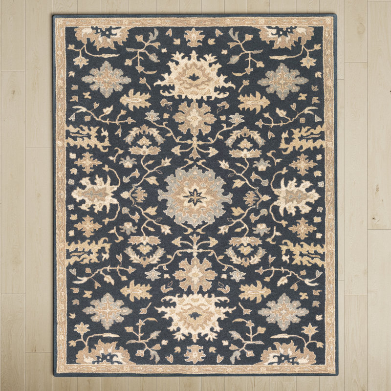 Arden Hand Tufted Wool Floral Indoor Rug, Rectangle 10' x 14'