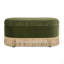 Repose-pieds avec rangement 38 po, velours performance vert olive-689565539