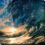« ocean ondulations 1 », reproduction de photo sur toile tendue-27099343