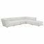 Chaise d'appoint de coin rembourrée en tissu