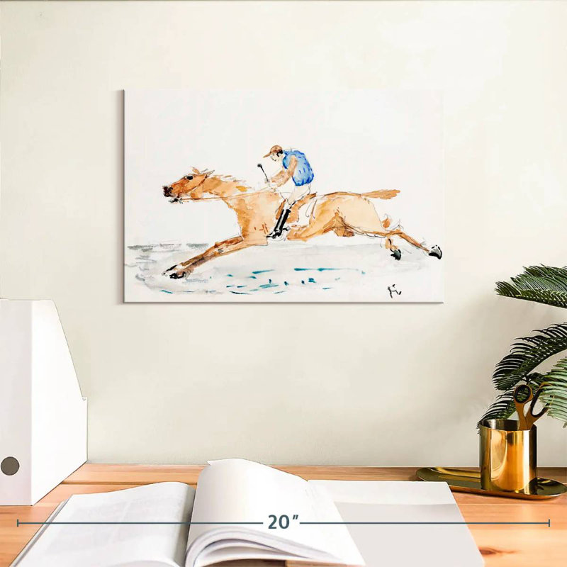 Sirécie au galop Sireci 1878, H 8 po x l 12 po
