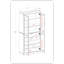 Armoire de rangement autoportante en bois massif l 32 po x H 71,5 po avec portes en verre transparent, 2 tiroirs et tablettes réglables - Organisateur de salle de bain moderne-517761094