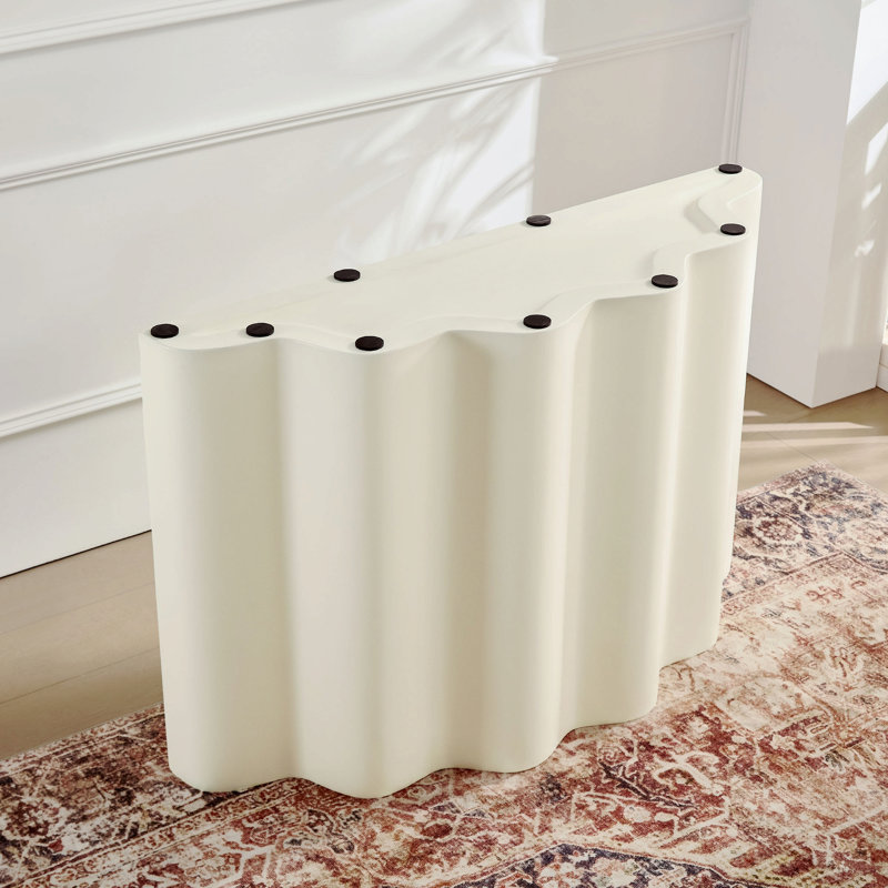 Console 47,24 po, fibre de verre ondulée moderne pour couloir - standard