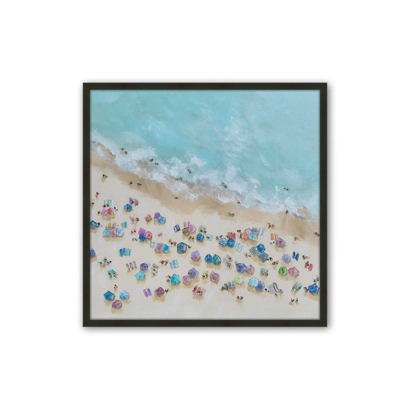 «Summer Crowd», reproduction d'art, Noir satiné, H 13,5 po x l 13,5 po