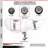 4-Piece Rubber and Aluminum Caster Set