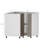 Quick Assemble Modern Style, Carbon Marine and Grey Nordic 36 in. Lazy Susan Base Kitchen Cabinet-40597418