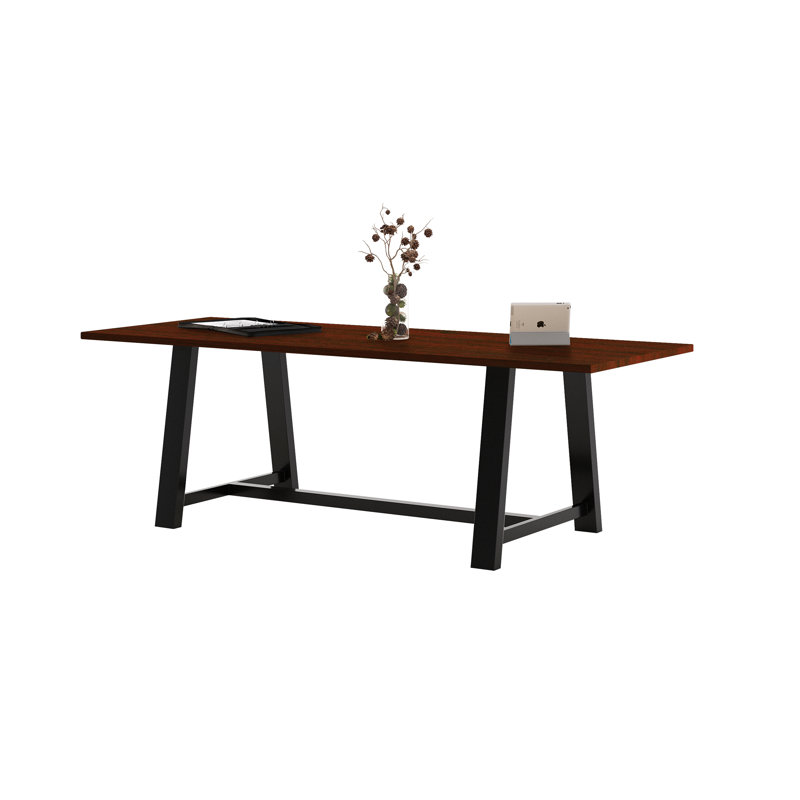 Midtown Solid Wood Breakroom Table, 30" H x 96" L x 42" W, Mahogany