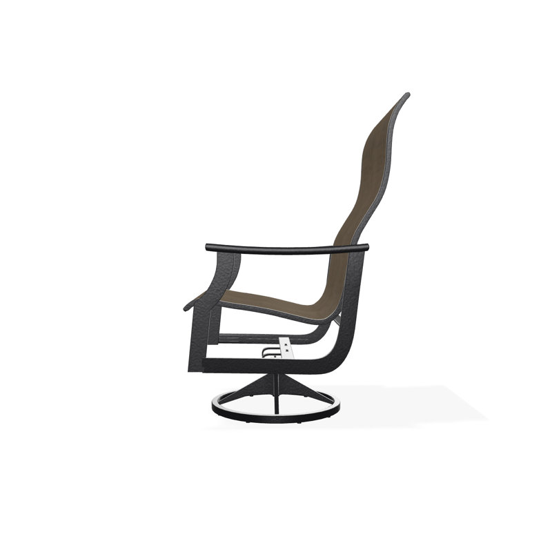St. Catherine Polymer Outdoor Lounge Chair, Black, Augustine Shadow