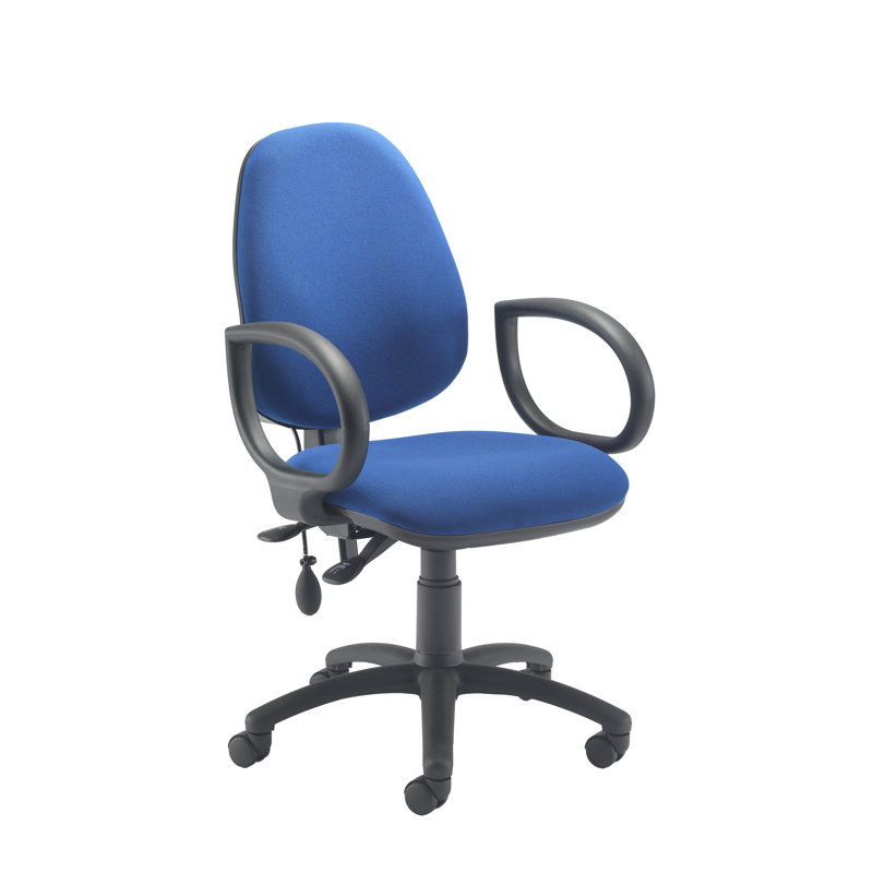 Bedford Desk Chair, Fixed, Royal Blue
