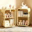 Table de bout réglable en métal à 3 niveaux, table de chevet pour enfants avec tablette réglable, organisateur de rangement mince pour les petits espaces-446593888