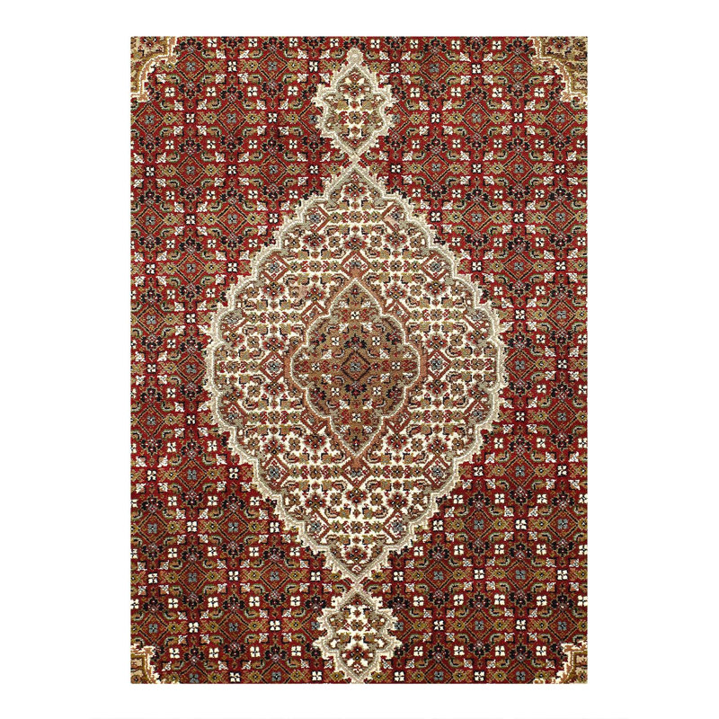 Isabelline Tabriz Mahi Design Silk & Wool Rug - 4'8" X 6'9"