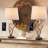 26" Rustic Farmhouse Resin Antler Table Lamp with USB Ports