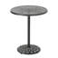 Table d'extérieur en aluminium moulé cuivré de 89 cm (35 pouces) - Stable et artistique, finition cuivre, ornée de délicates décorations en filigrane.