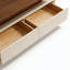Table basse de 51 po rectangulaire en bois avec rangement, table basse Mid-Century moderne à 4 tiroirs