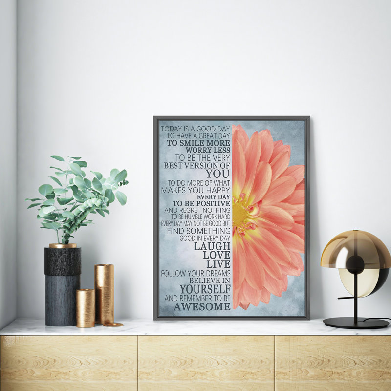 Tournesol 5 - Art textuel sur toile, Noir, H 16 po x l 12 po x P 1,5 po