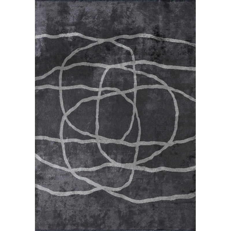 Cercle ondulé moderne et abstrait, Rectangle 6 pi 7 po x 9 pi 10 po