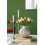 Decorative Round Ceramic Flower Vase with Small Handles and Textured Motif - 9" x 9" x 10" - Gold