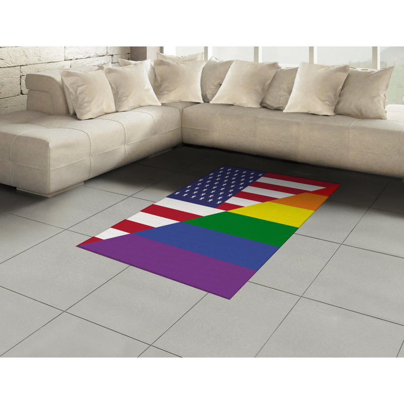 Pride High Density Long Fiber Poly Threads Decorative Area Rug Carpet, Rectangle 4' x 5'8"