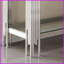 Table basse peu encombrante en verre trempé avec structure en acier inoxydable, facile à nettoyer-673861445-673861442