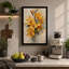 Golden Bloom Arrangement Botanical - Wrapped Canvas-899945551-899945585