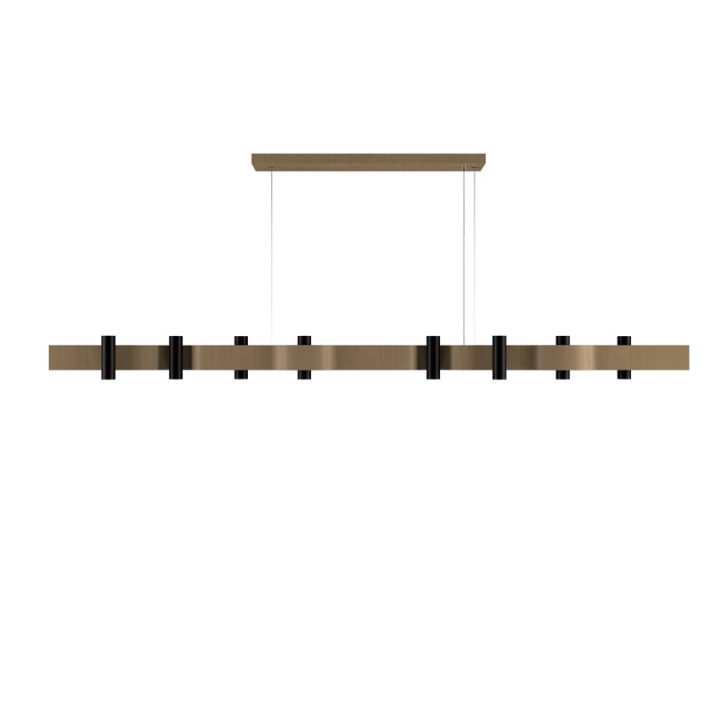 Luminaire suspendu Flow Accord, Érable, H 5,31 po x l 70,87 po x P 4,33 po, 16