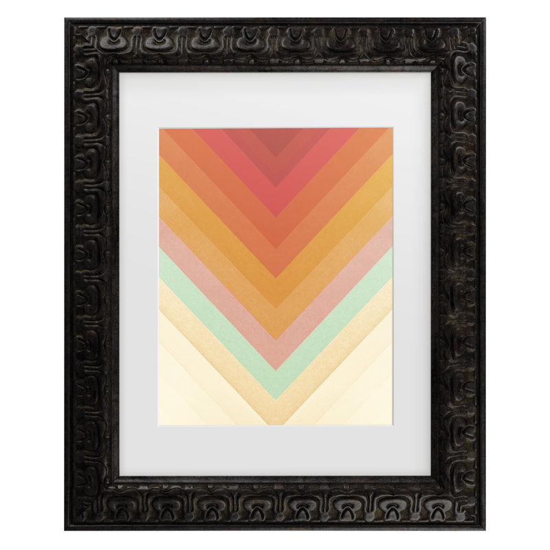 «Florent Bodart Rainbow Chevrons», art encadré mat, H 17,5 po x l 14,5 po