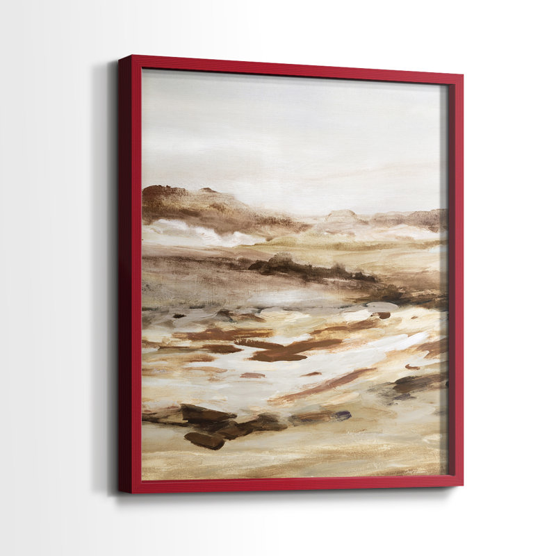 «Peaks and Vallys», reproduction encadrée - bois massif, H 30 po x l 24 po, Rouge