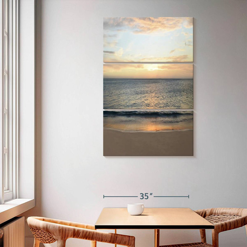 Gillard, mer calme, horizon, H 65 po x l 42 po