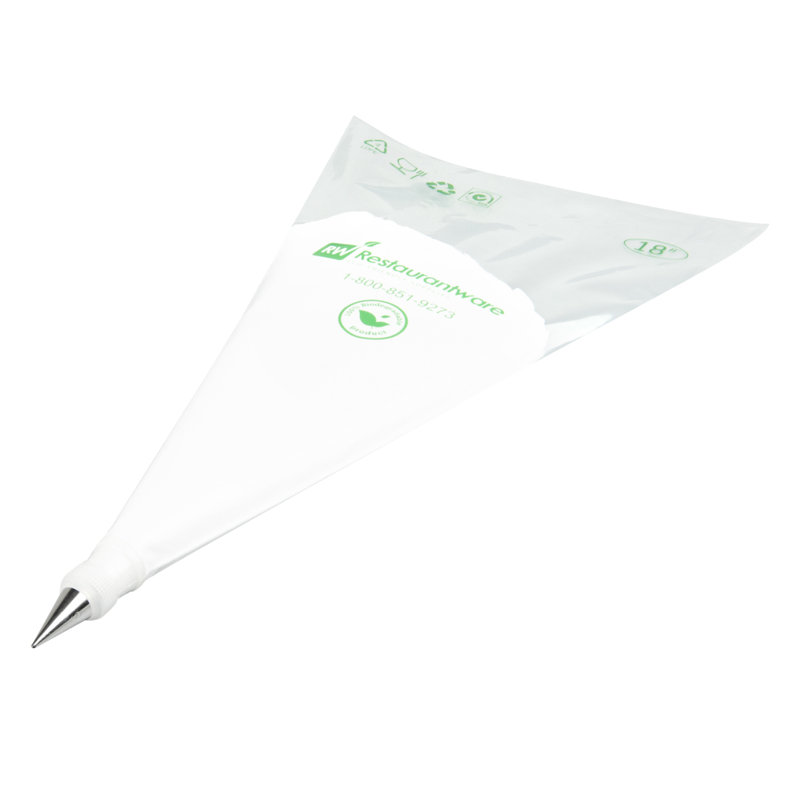 Pointe de glaçage pour feuille de restaurant, 1 pointe de passepoil réutilisable - # 65S, résistante aux bosses, pointe de gâteau en acier inoxydable, va au lave-vaisselle, décore des petits gâteaux, des gâteaux ou des biscuits