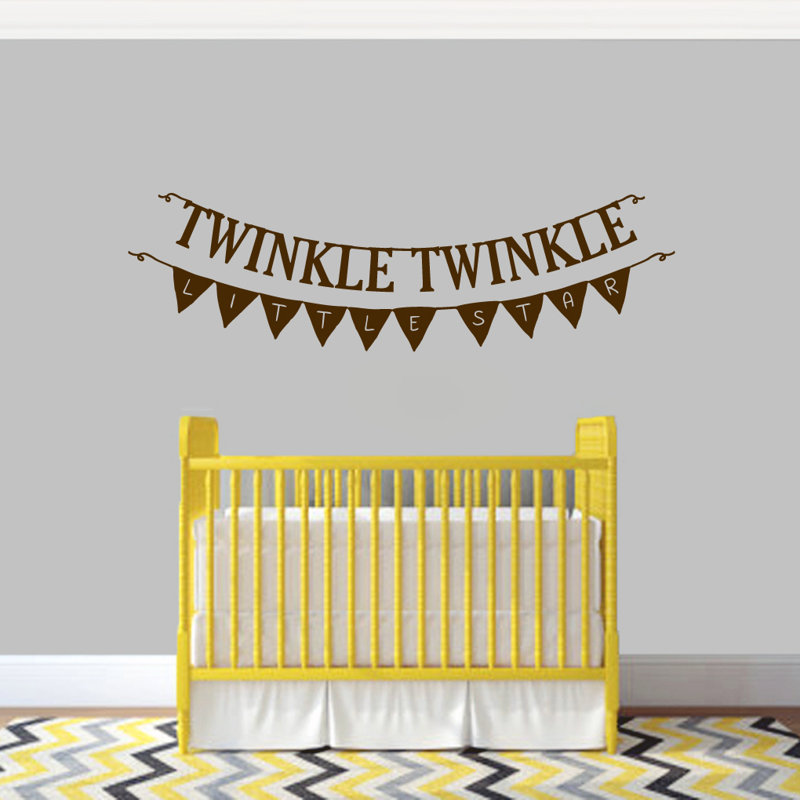 Décalcomanie murale twinkle twinkle little star, Brun