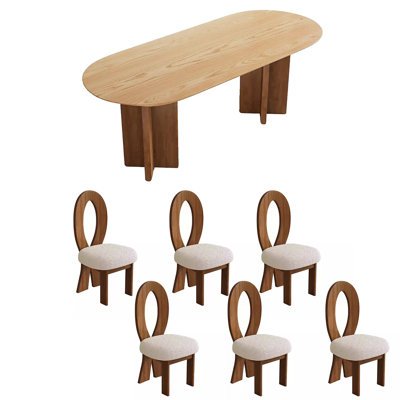 Solid wood modern simple dining table sets
