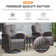 Gaetanino Swivel PE Wicker Rattan Outdoor Rocking Chairs Set with Side Table (2 chairs and 1 side table)