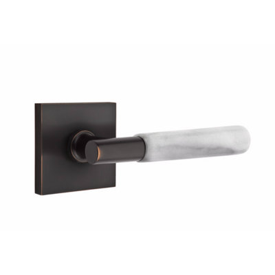 Select Round Passage (Hall & Closet) Door Lever with Square Rosette