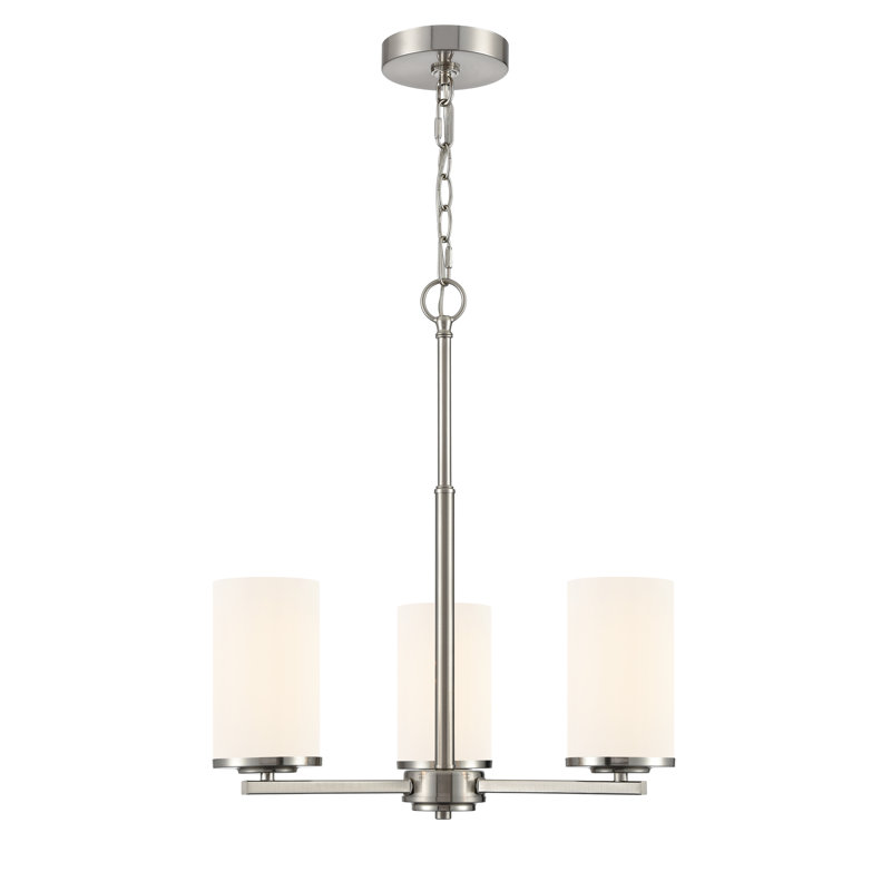 Verlana 19" 3-Light Chandelier - Brushed Nickel, Brushed Nickel