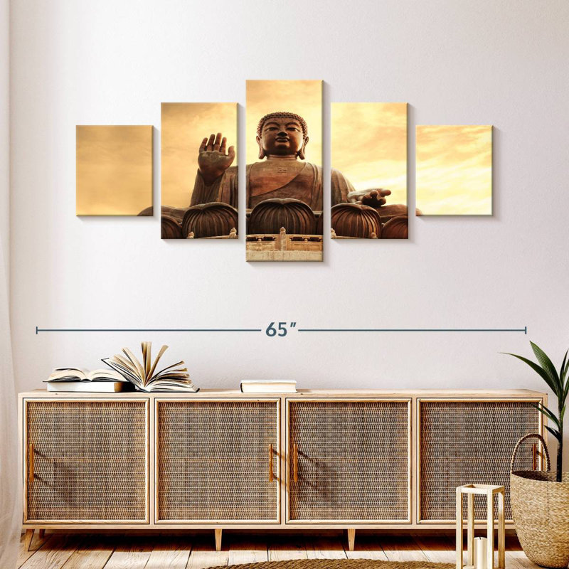 Bronze Buddha, 24" H x 55" W