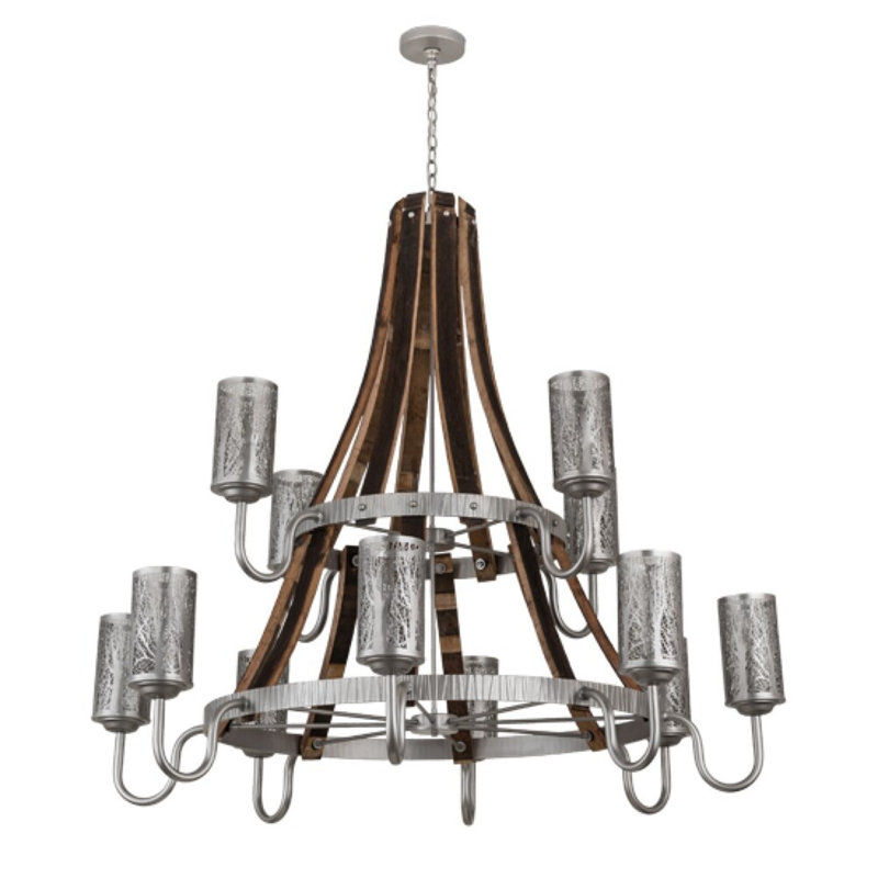Barrel Stave 12 - Light Chandelier