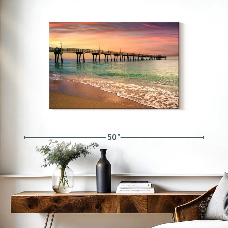 Aletra Beach Pier Sunrise South Florida, H 24 po x l 36 po
