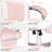 Inbox Zero Creaser Adjustable Reclining Ergonomic Faux Leather Swiveling PC & Racing Game Chair with Footrest in Pink