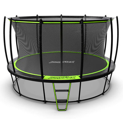 JumpFlex Round Backyard Trampoline with Safety Enclosure