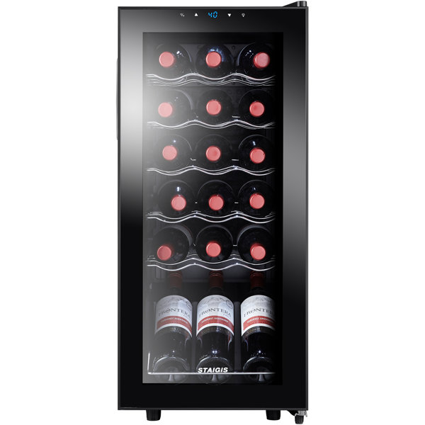 https://assets.wfcdn.com/im/87827591/resize-h600-w600%5Ecompr-r85/2304/230444245/STAIGIS+13.6%27%27+18+Bottle+Single+Zone+Freestanding+Wine+Refrigerator.jpg