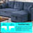 Upholstered Sleeper Pull Out Sofa Couch with Storage Chaise-1398939906