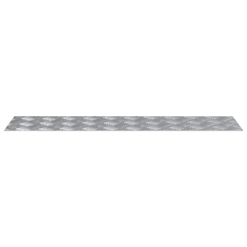 Aluminium Stair Treads Rectangular, Silver, Rectangle 25cm x 100cm