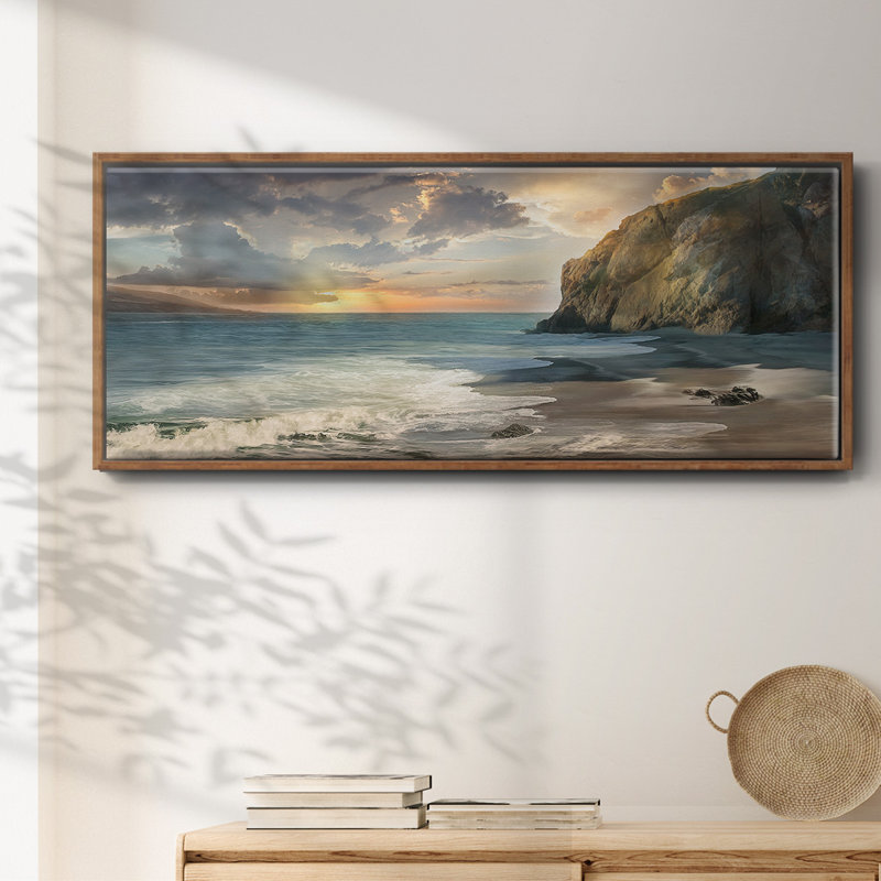 Private Cove- Framed Canvas, 20" H x 50" W