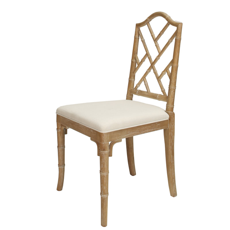 Fairfield Upholstered Dining Chair, Cerused Oak