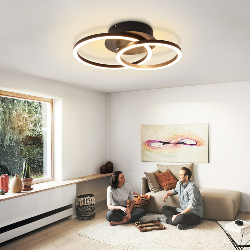 Dannille LED Flush Mount, Matt black