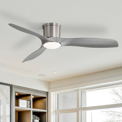 52'' 3-Blade Modern Celling Fan With Led Light and Remote Control