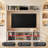 68.1" W 2-Piece TV Stand for TVs up to 65" with Wall-Mounted Bridge and Adjustable Shelves-547971937