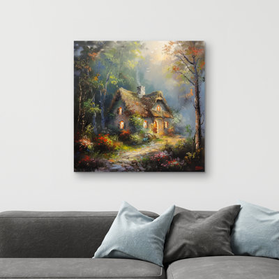 Enchanted house - 32"x32" art on canvas
