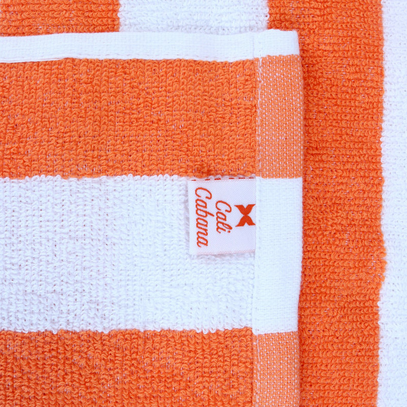 Serviette de plage Arkwright Cali Cabana 100% coton 30 x 60 (paquet de 4), Orange